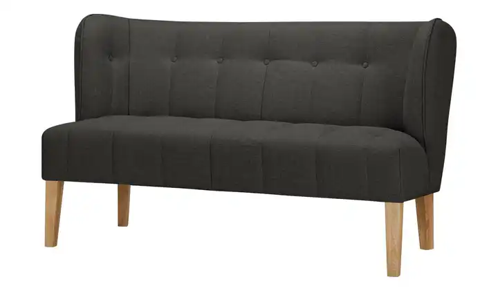 Twist Küchensofa Bella Schwarz 180 cm Webstoff meliert