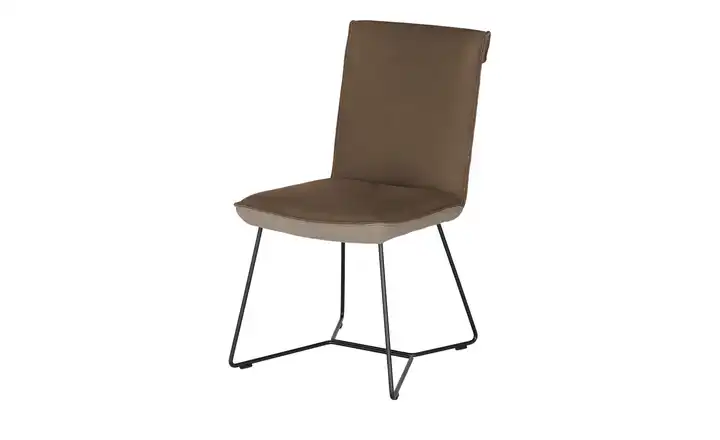 KOINOR Kufenstuhl Leder Schwof Braun