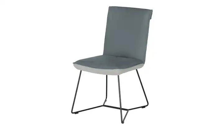 KOINOR Kufenstuhl Leder Schwof Blau