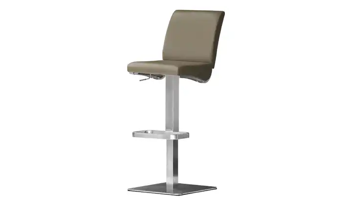 Barhocker Cappuccino Gestell eckig Leder