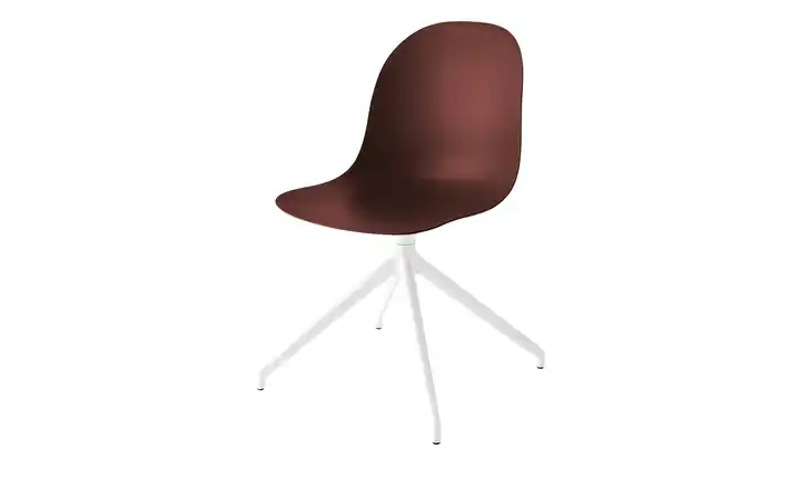 Connubia Schalenstuhl Academy Bordeauxrot Weiß, matt 360 Grad drehbar
