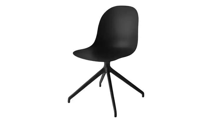 Connubia Schalenstuhl Academy Schwarz Schwarz, matt 360 Grad drehbar