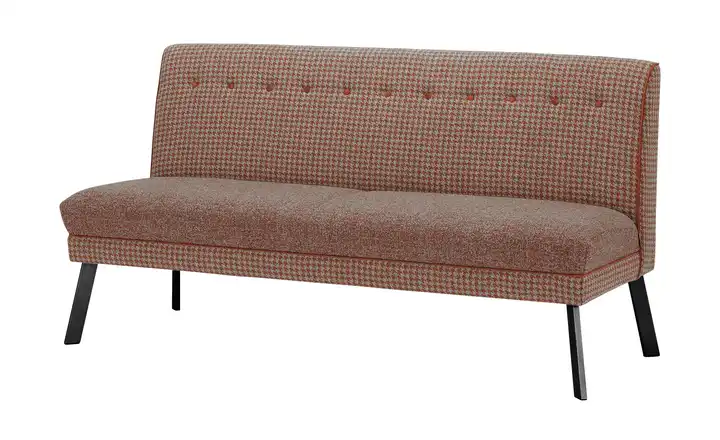 Barnickel Küchensofa Tabea Rot 151 cm Schwarz