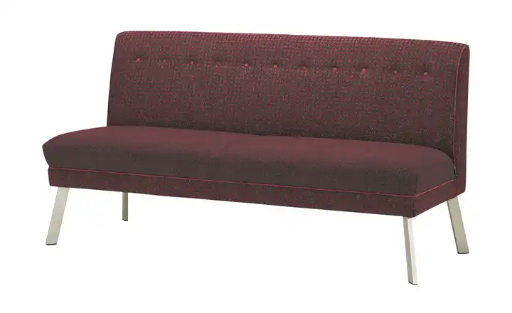 Barnickel Küchensofa Tabea Bordeauxrot 151 cm edelstahlfarben