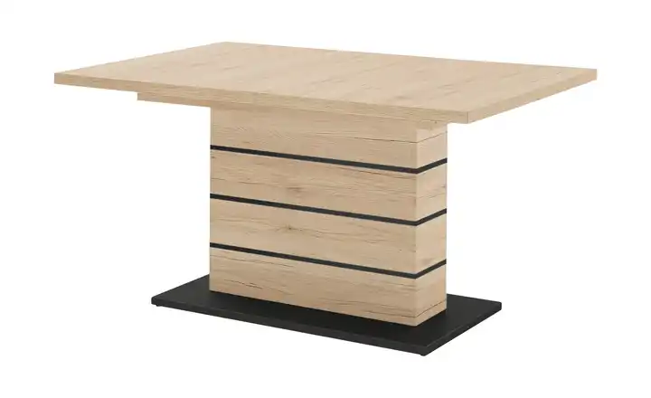 Säulentisch  ausziehbar 120 cm Schwarz
