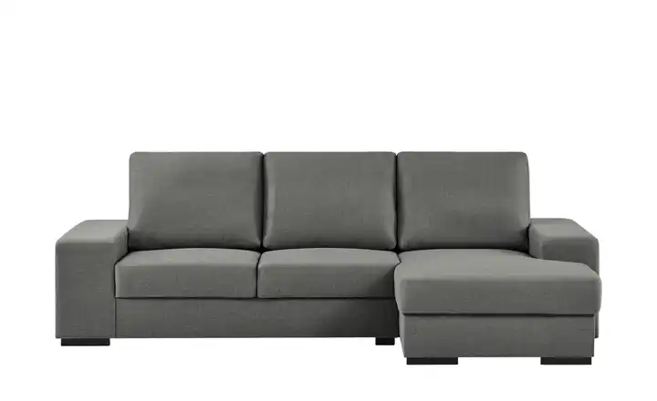 Ecksofa Anthrazit rechts Webstoff
