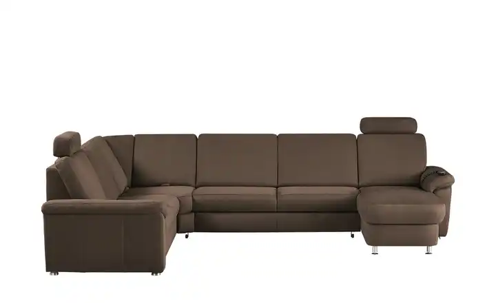 Kollektion Kraft Wohnlandschaft Mikrofaser Rita Dunkelbraun links Erweiterte Funktion