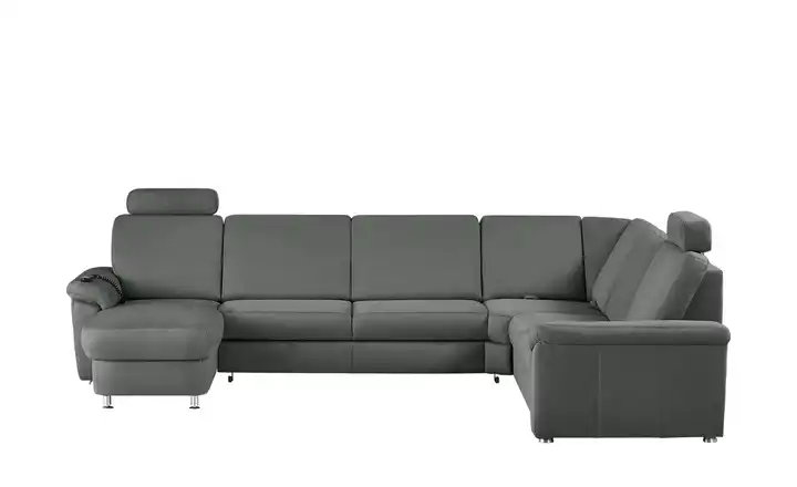 Kollektion Kraft Wohnlandschaft Mikrofaser Rita Dunkelgrau rechts Erweiterte Funktion
