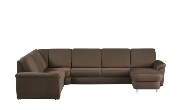 Kollektion Kraft Wohnlandschaft Mikrofaser Rita Dunkelbraun links ohne