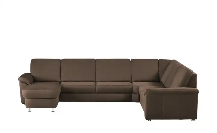 Kollektion Kraft Wohnlandschaft Mikrofaser Rita Dunkelbraun rechts ohne