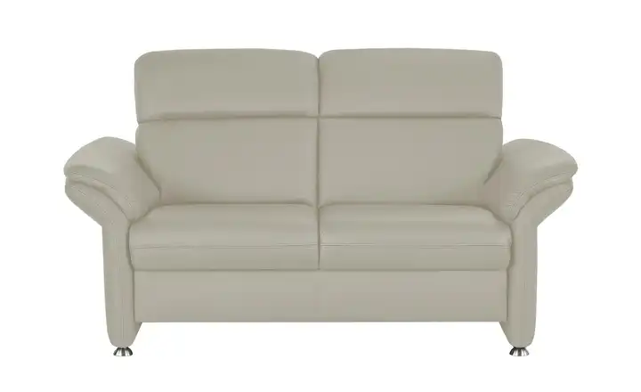 Kollektion Kraft Einzelsofa Leder Manon 2 ohne Silbergrau