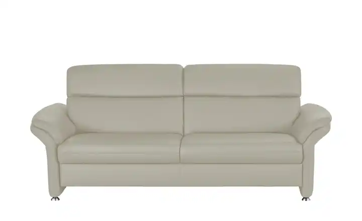 Kollektion Kraft Einzelsofa Leder Manon 3 ohne Silbergrau