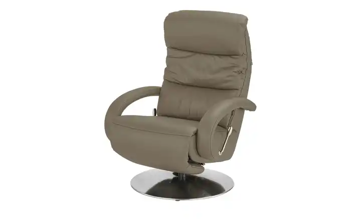 Hukla Leder-Relaxsessel Florian Hellbraun S