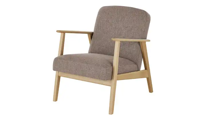 smart Sessel Moccabraun Webstoff grob