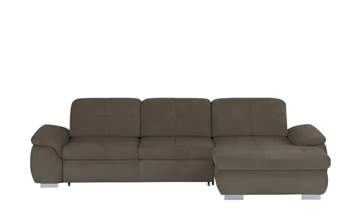 Ecksofa Braun rechts Erweiterte Funktion