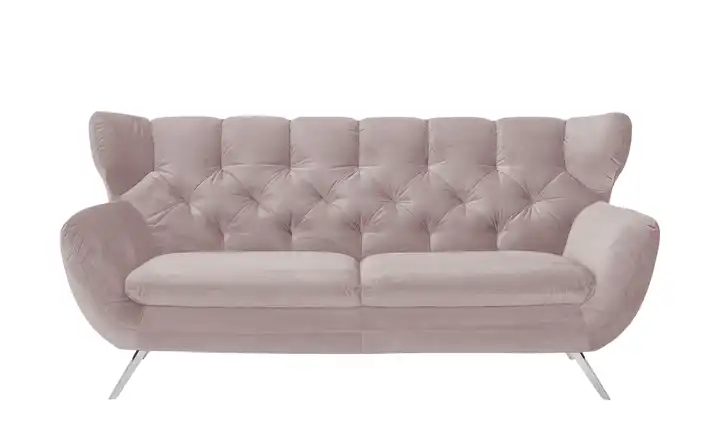 Jette Home Sofa Caldara 2,5 verchromt Altrosa