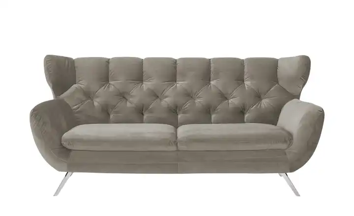 Jette Home Sofa Caldara 2,5 verchromt Grau