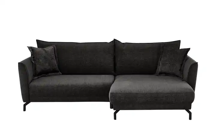 bobb Ecksofa Yolanda rechts Webstoff Anthrazit