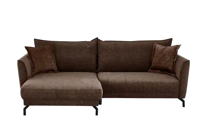 bobb Ecksofa Yolanda links Webstoff Toffeebraun