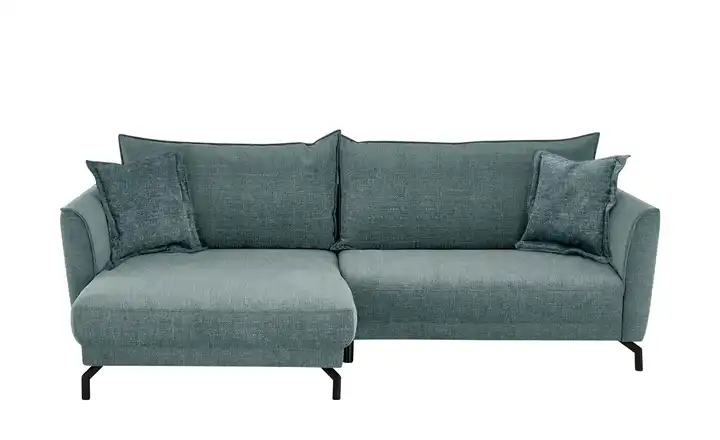 bobb Ecksofa Yolanda links Webstoff Aquablau