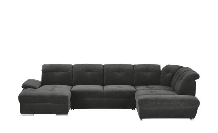 Wohnlandschaft Anthrazit rechts Webstoff