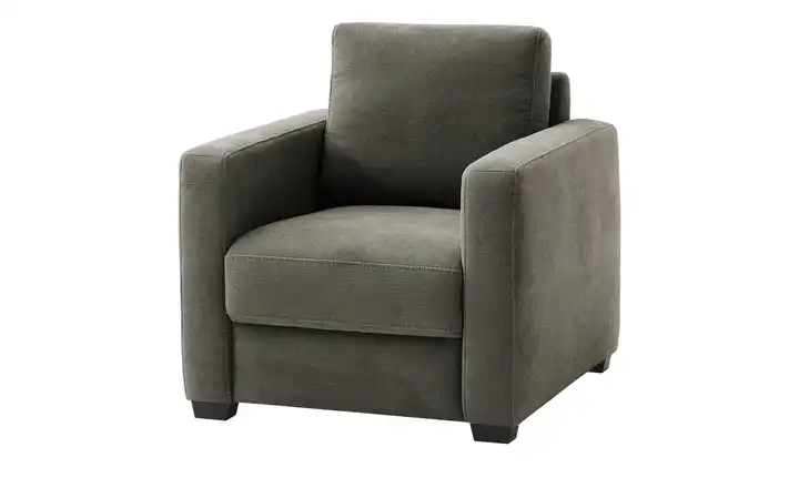 bobb Sessel mit Boxspringpolsterung Lisa de Luxe Mikrofaser Khaki