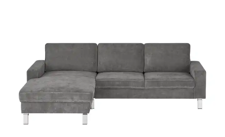 Ecksofa edelstahlfarben links