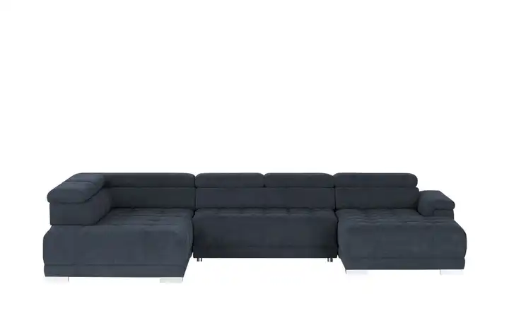 Twist Wohnlandschaft aus Mikrofaser Campo Dunkelblau links Erweiterte Funktion