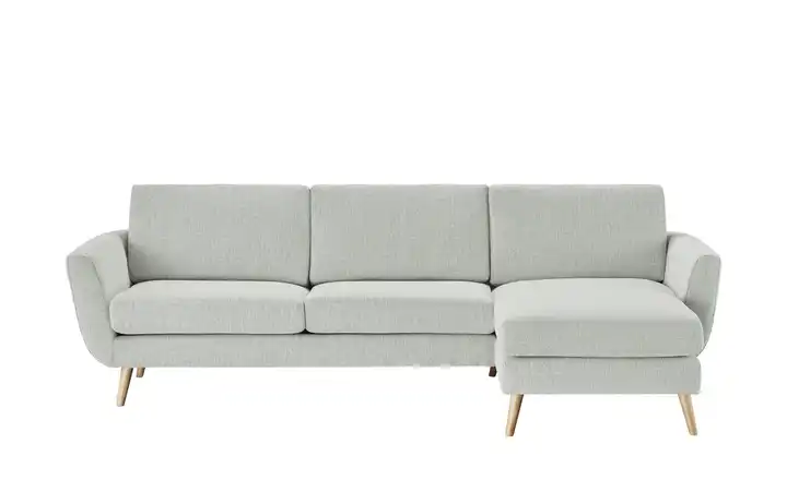 SOHO Ecksofa Hellgrau rechts Flachgewebe
