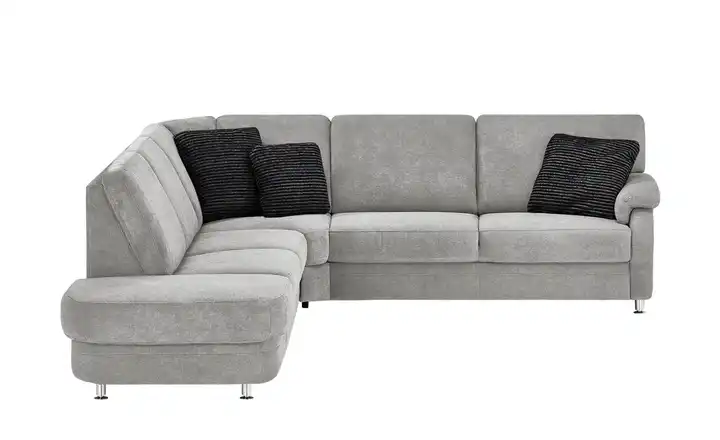 Kollektion Kraft Ecksofa Ole-S Aluminiumgrau links ohne