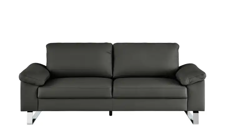 Max Schelling Ledersofa aus Echtleder Maximum 2 Kufengestell verchromt, glänzend Fango