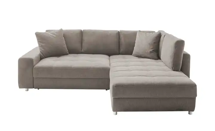 bobb Ecksofa Taupe rechts Webstoff
