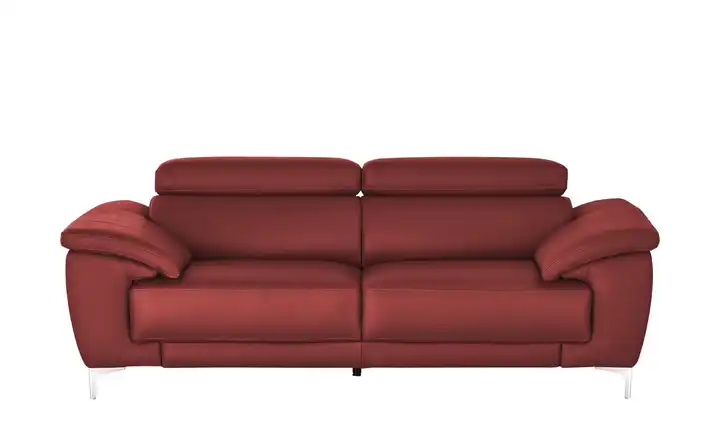 Max Schelling Einzelsofa aus Echtleder Vita 2,5 Karminrot