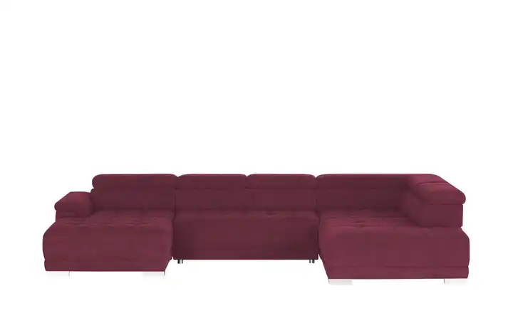 Twist Wohnlandschaft aus Mikrofaser Campo Bordeauxrot rechts Erweiterte Funktion