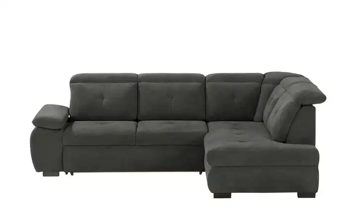 smart Ecksofa Dunkelgrau rechts