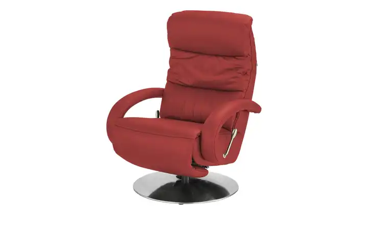 Hukla Leder-Relaxsessel Florian Rot S