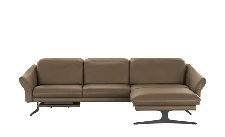 himolla Ecksofa Leder aus Echtleder 1059 Braun rechts Erweiterte Funktion
