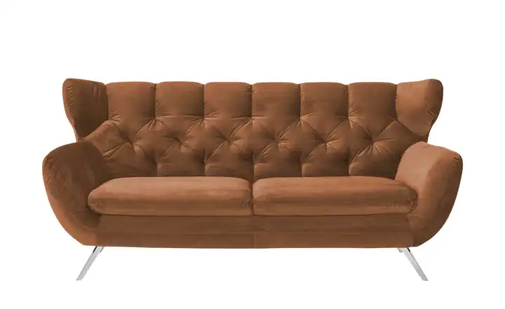 Jette Home Sofa Caldara 2,5 verchromt Kupferfarben