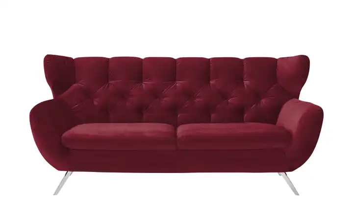 Jette Home Sofa Caldara 2,5 verchromt Rot