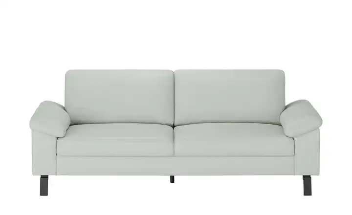 Max Schelling Ledersofa aus Echtleder Maximum 3 Winkel Schwarz, matt Steingrau