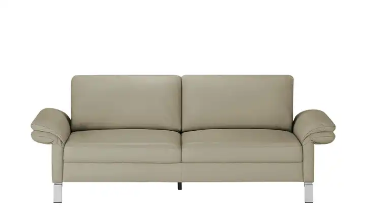 Max Schelling Einzelsofa aus Echtleder Maximum 3 Winkel Taupe verchromt, matt