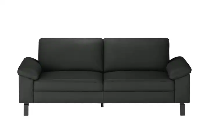Max Schelling Ledersofa aus Echtleder Maximum 2 Winkel Schwarz, matt Schwarz