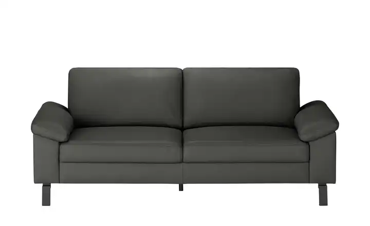 Max Schelling Ledersofa aus Echtleder Maximum 2 Winkel Schwarz, matt Fango