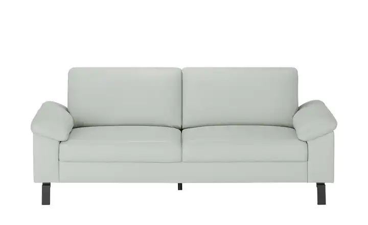 Max Schelling Ledersofa aus Echtleder Maximum 2 Winkel Schwarz, matt Steingrau