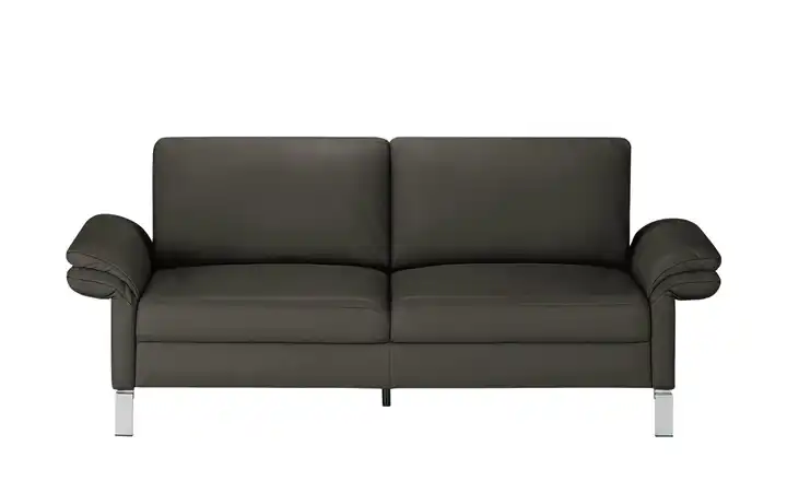 Max Schelling Einzelsofa aus Echtleder Maximum 2 Winkel Dunkelbraun verchromt, matt