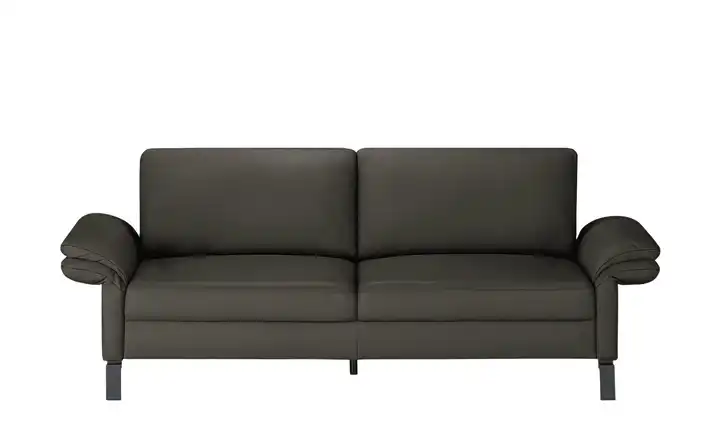 Max Schelling Einzelsofa aus Echtleder Maximum 2 Winkel Dunkelbraun Schwarz, matt