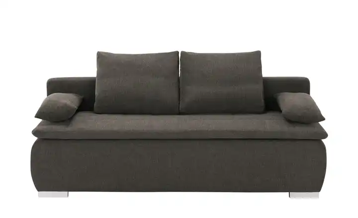 smart Schlafsofa Leonie Flachgewebe Dunkelbraun