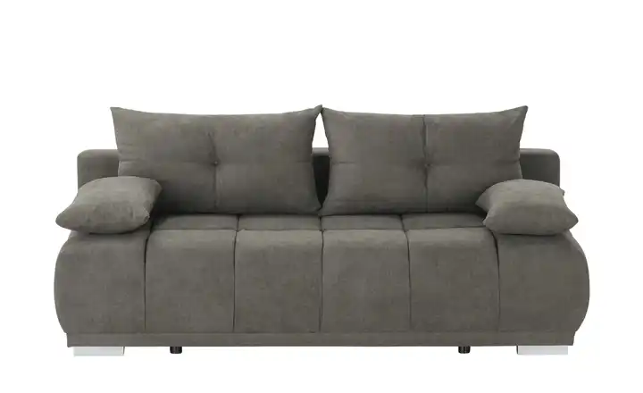 Twist Schlafsofa mit Boxspringpolsterung Gala Schokoladenbraun Mikrofaser in Velours-Optik