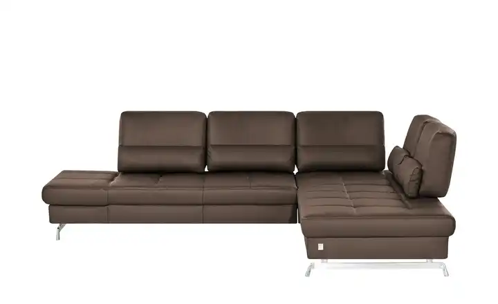 JOOP! Ecksofa aus Leder Loft 8108 Braun rechts