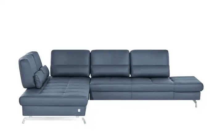 JOOP! Ecksofa aus Leder Loft 8108 Marineblau links